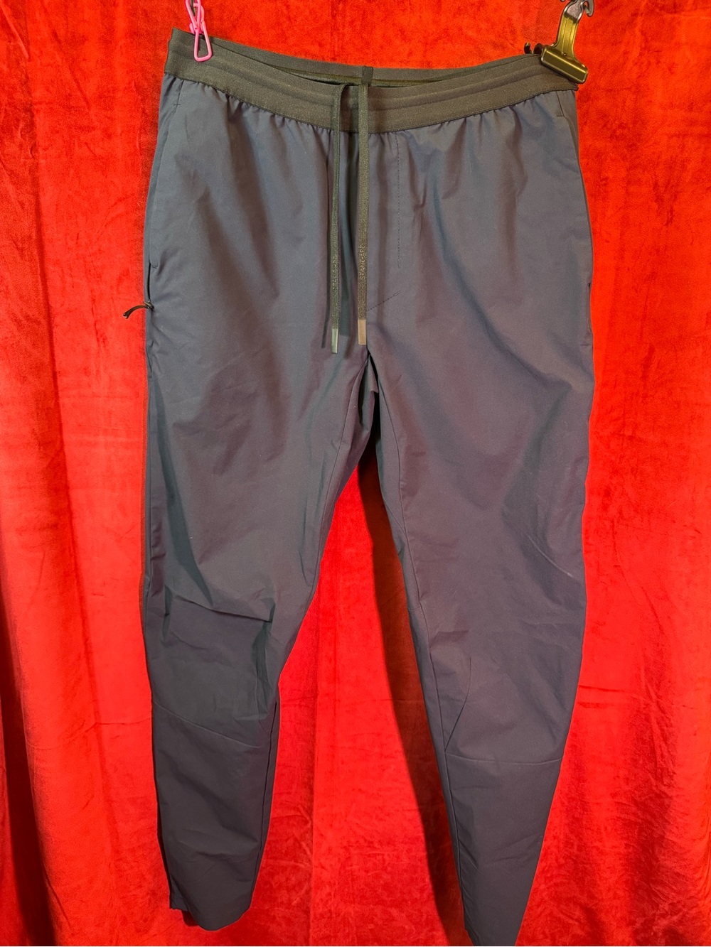 BR Standard Men's Navy Drawstring Performance Pants Tall Size M